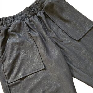 Metallic Black Joggers
